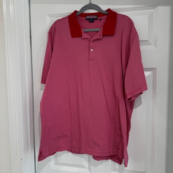 Vineyard Vines Red With White Stripes Men’s Polo XL - Picture 1 of 4